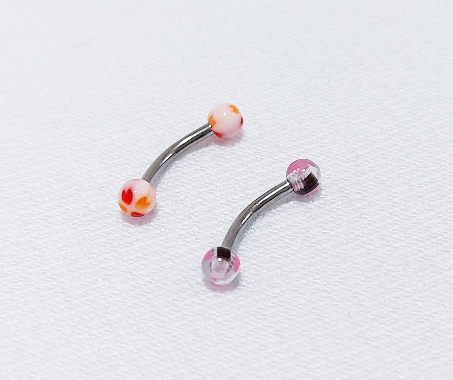 Colourful Eyebrow Bars made from Surgical Steel