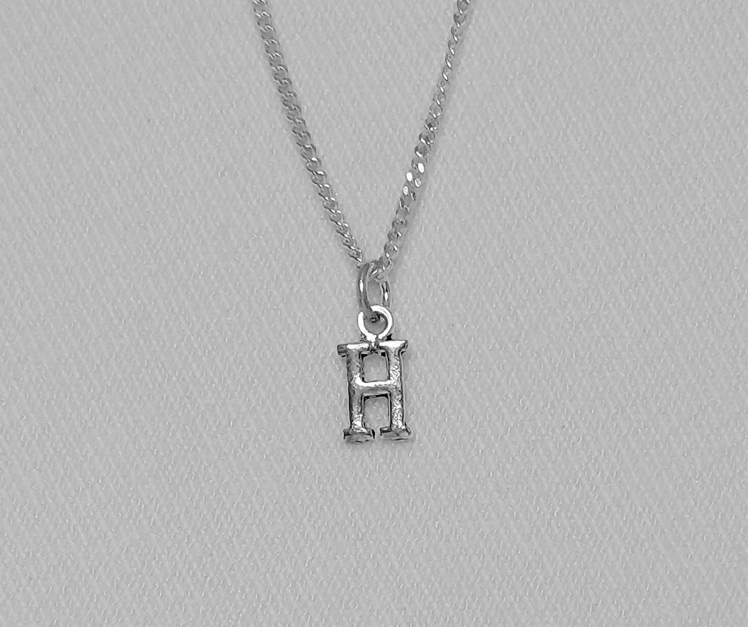 Sterling Silver H Initial Pendant