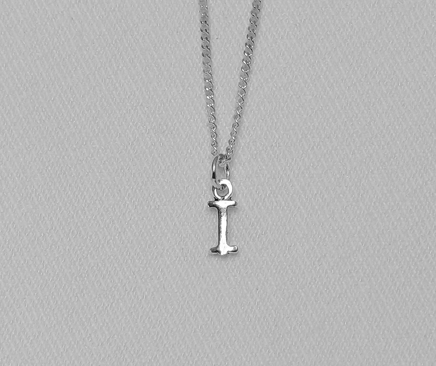 Sterling Silver I Initial Pendant