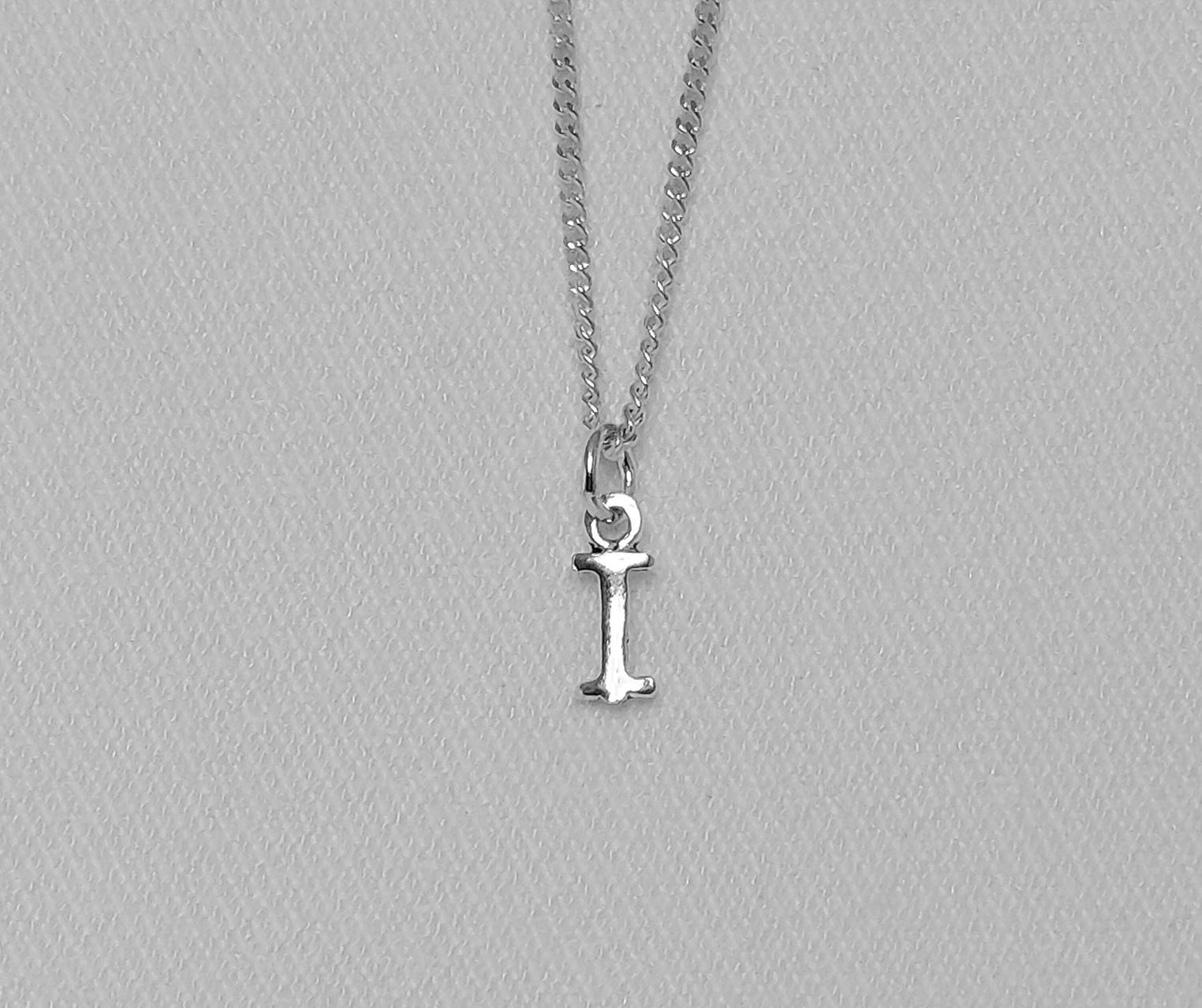 Sterling Silver I Initial Pendant