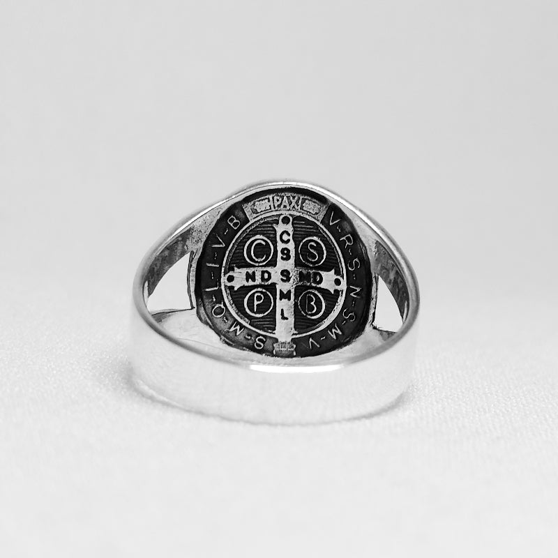 Sterling Silver St Benedict Ring