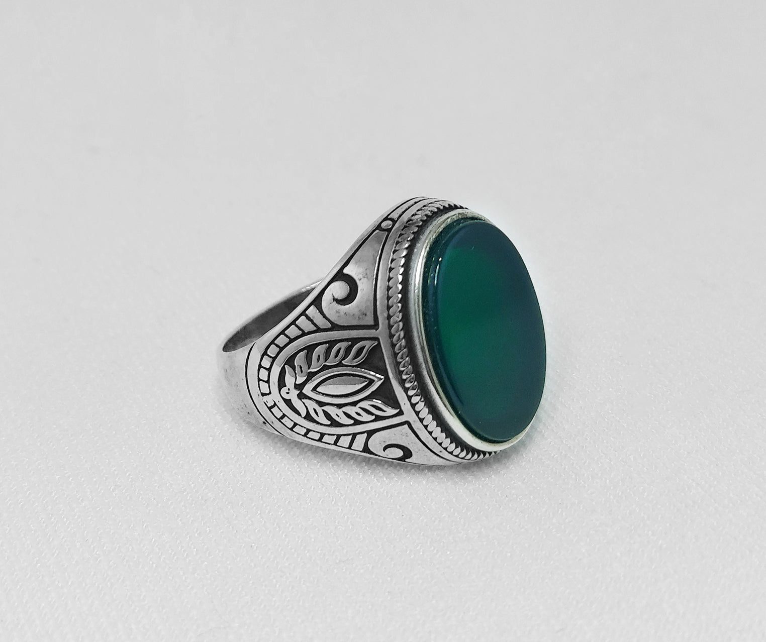 Sterling silver Men's stone ring