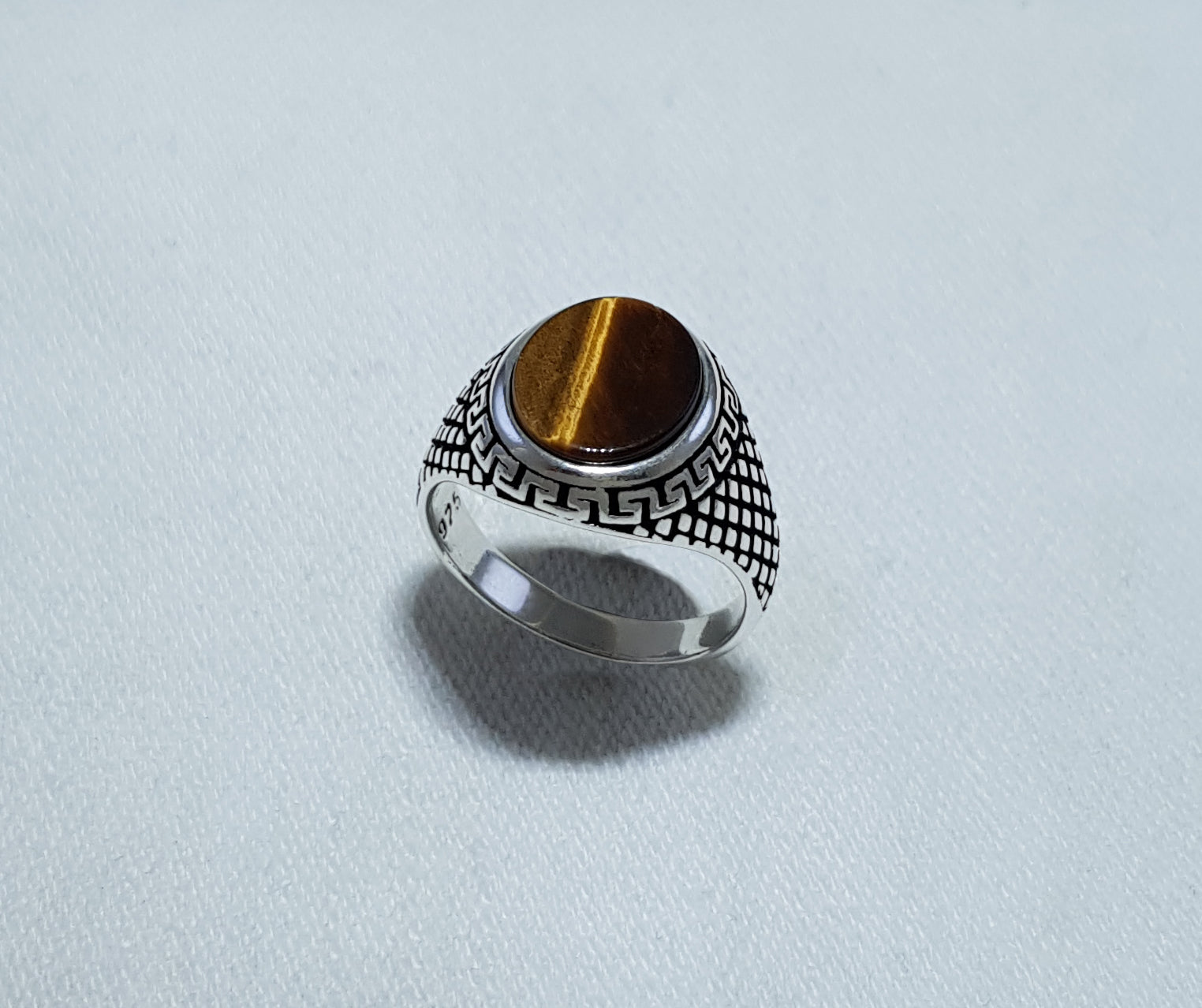 Sterling Silver Ring with Tiger's Eye Stone
