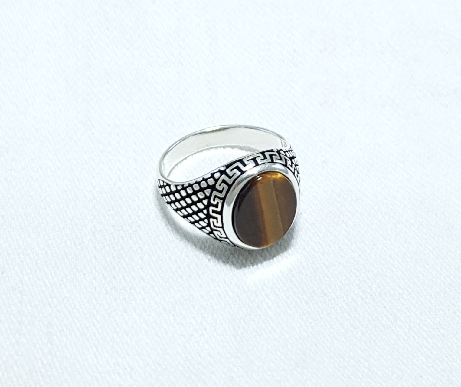 Sterling Silver Ring with Tiger's Eye Stone