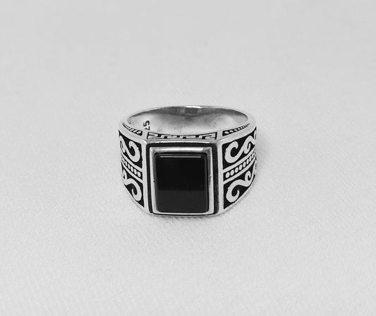 Sterling silver onyx ring. Onyx ring for Men.