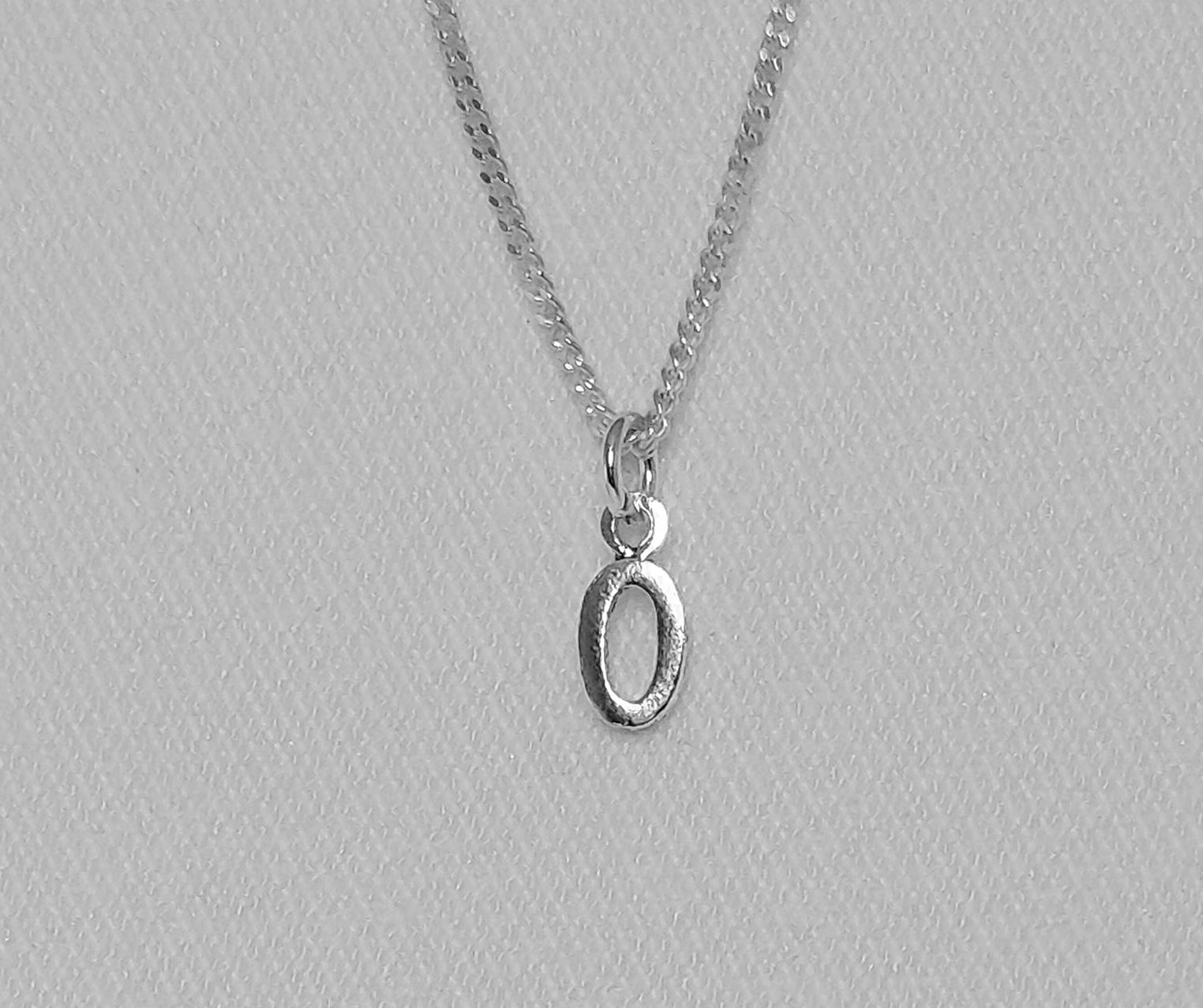 Sterling Silver O Initial Pendant