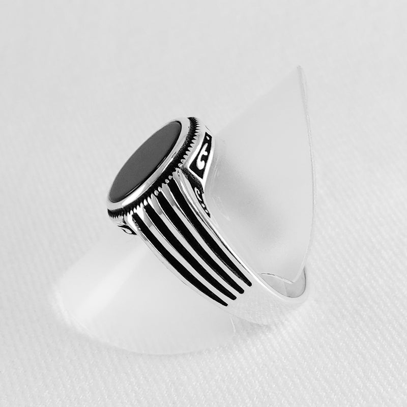 Sterling Silver Onyx Stone Ring