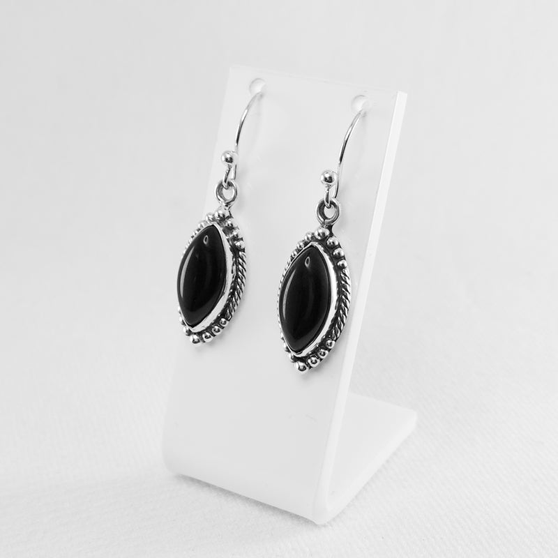 Sterling Silver Onyx Earrings