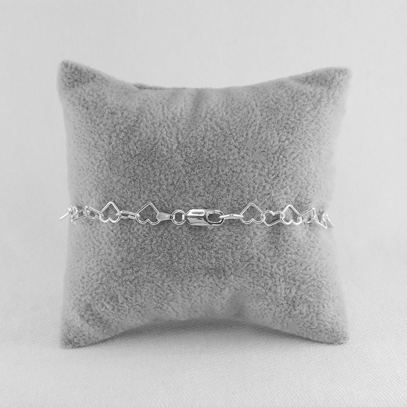 Sterling Silver Heart Bracelet