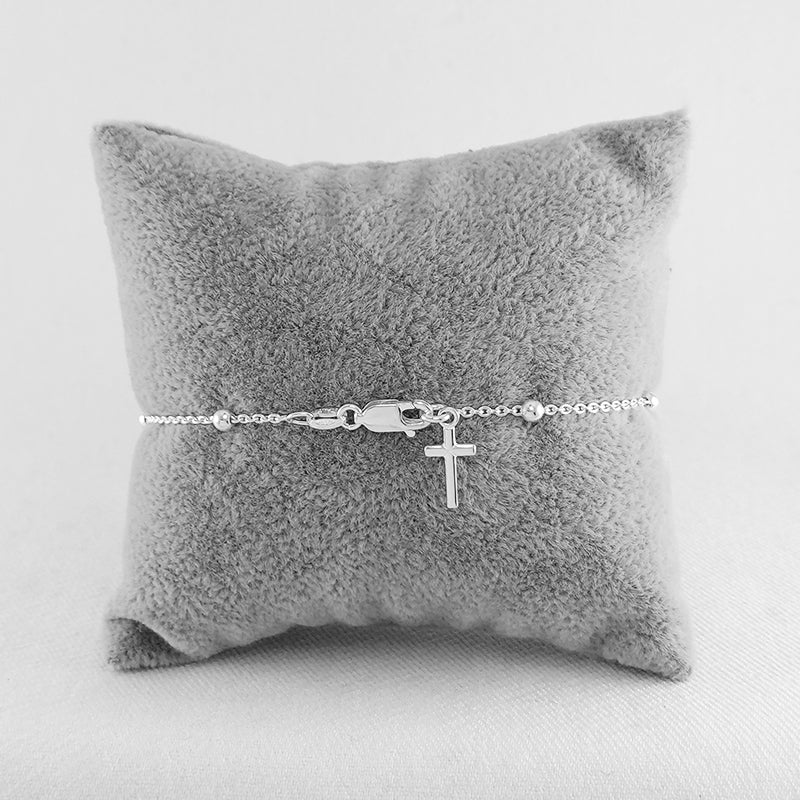 Sterling Silver Rosary Bracelet