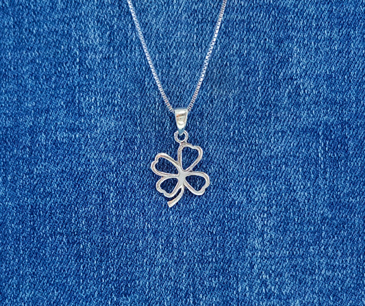 Sterling Silver Four Leaf Clover Pendant or Charm 