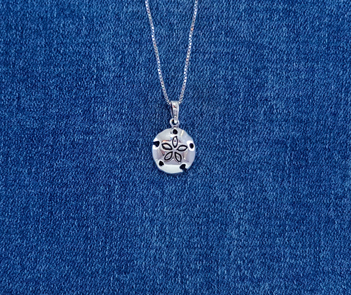 Sterling Silver Pansy Shell Pendant Charm
