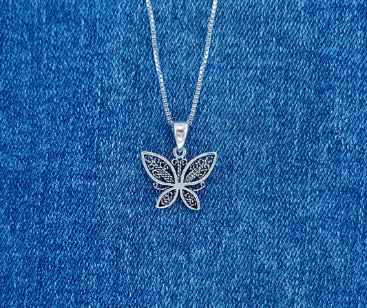 Sterling Silver Butterfly Pendant or Charm