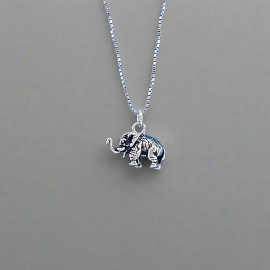 Sterling Silver Elephant Charm Pendant