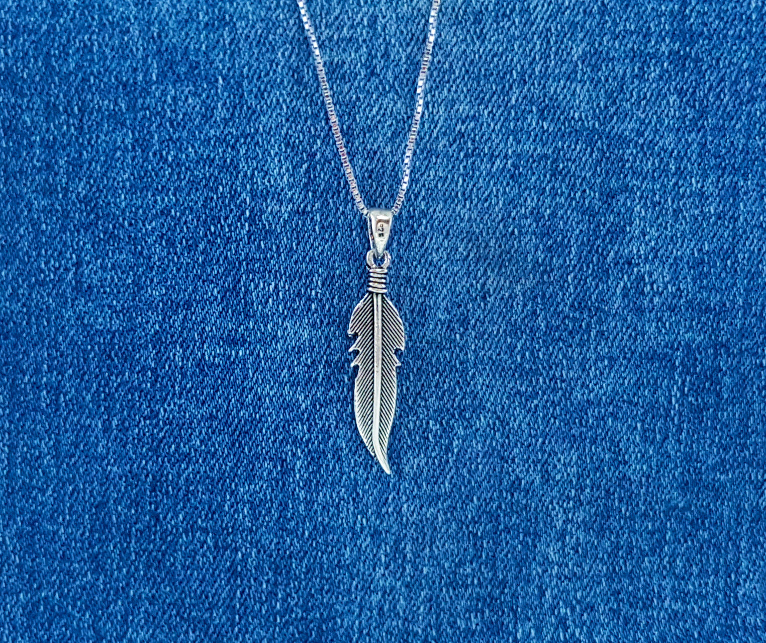 Sterling Silver Feather Pendant or Charm