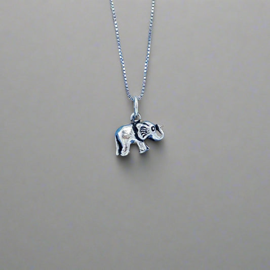 Sterling Silver Elephant Charm Pendant