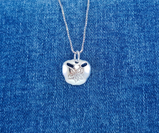 Sterling Silver Pansy Shell Pendant Charm