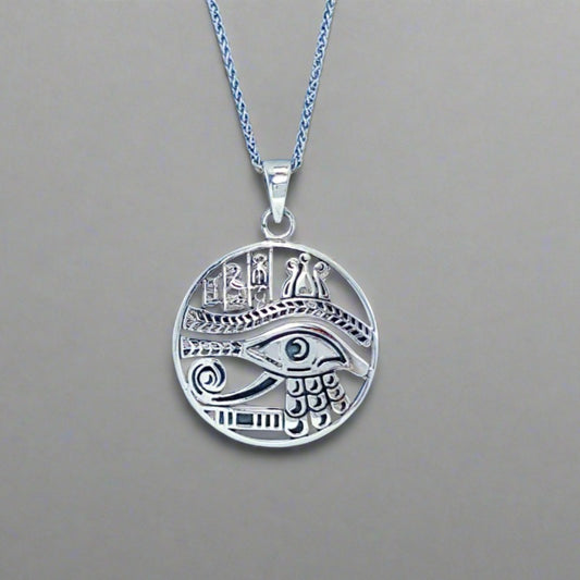 Sterling Silver Eye of Horus Pendant  