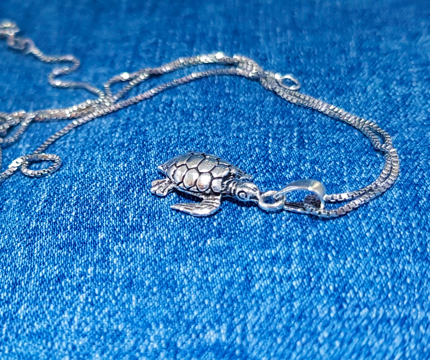 Sterling Silver Turtle Pendant Charm 