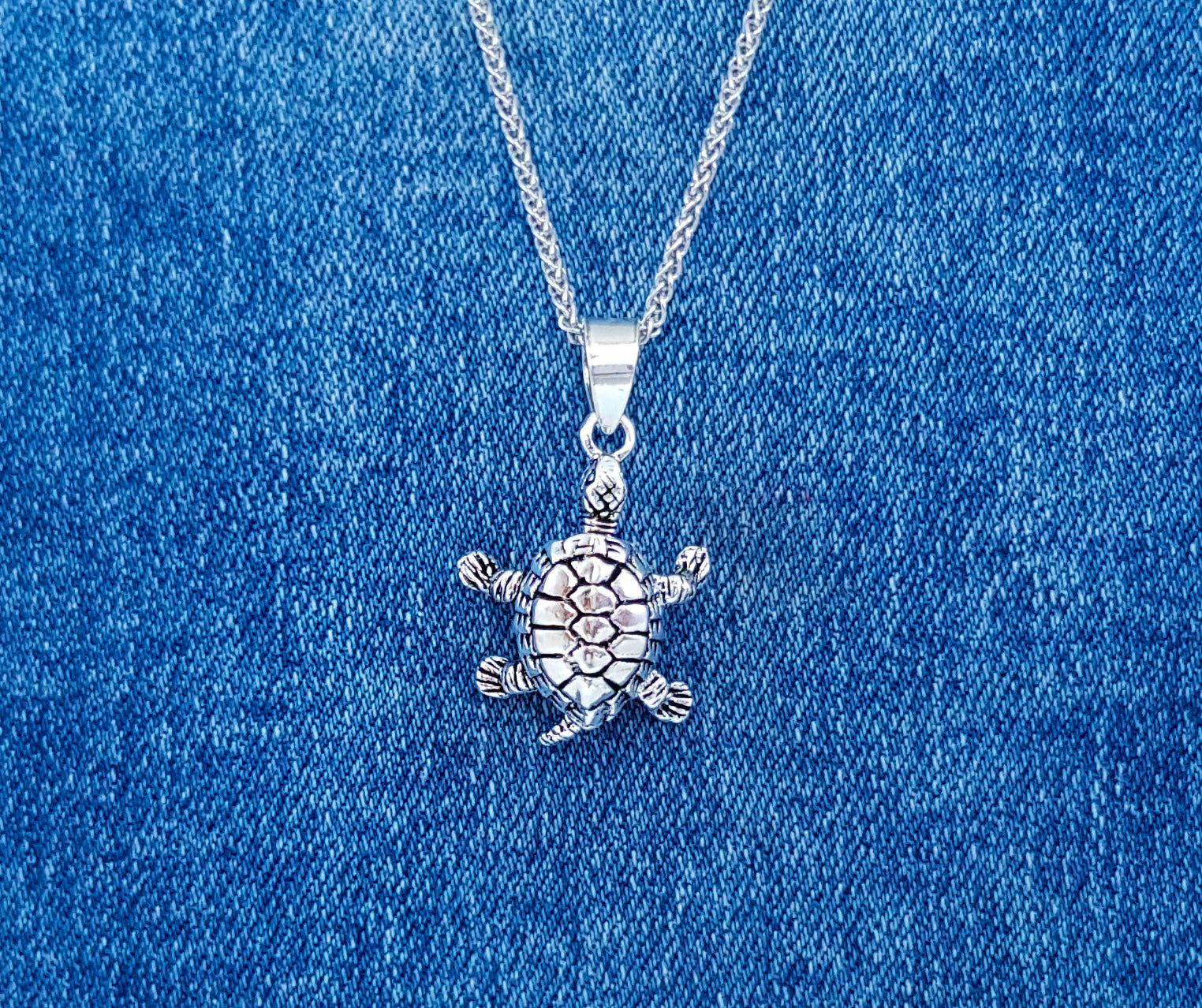 Sterling Silver Tortoise Pendant Charm