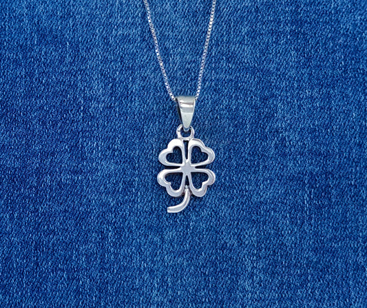 Sterling Silver Four Leaf Clover Pendant or Charm 