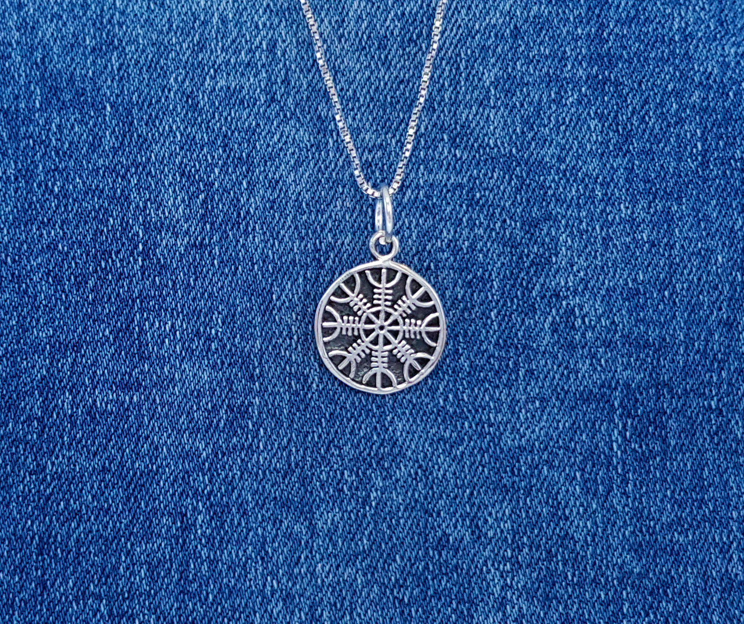 Sterling Silver Viking Compass Pendant