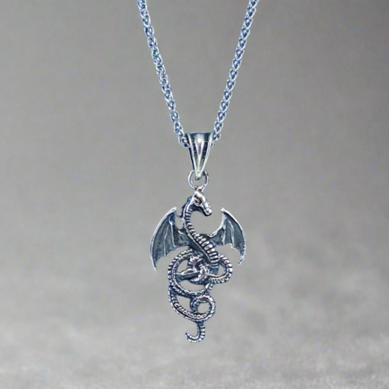 Silver Dragon Pendant 