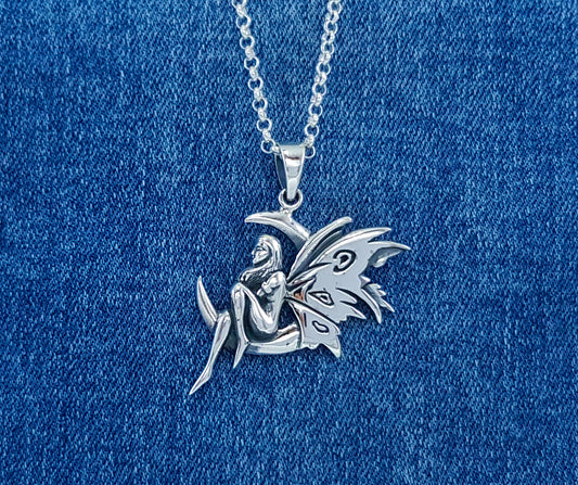 Sterling Silver Fairy Pendant by Silver Image Jewellery
