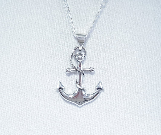 Sterling Silver Anchor Pendant