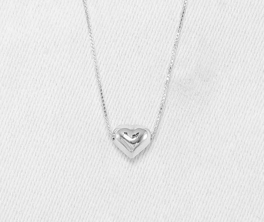 Sterling Silver Bubble Heart Necklace