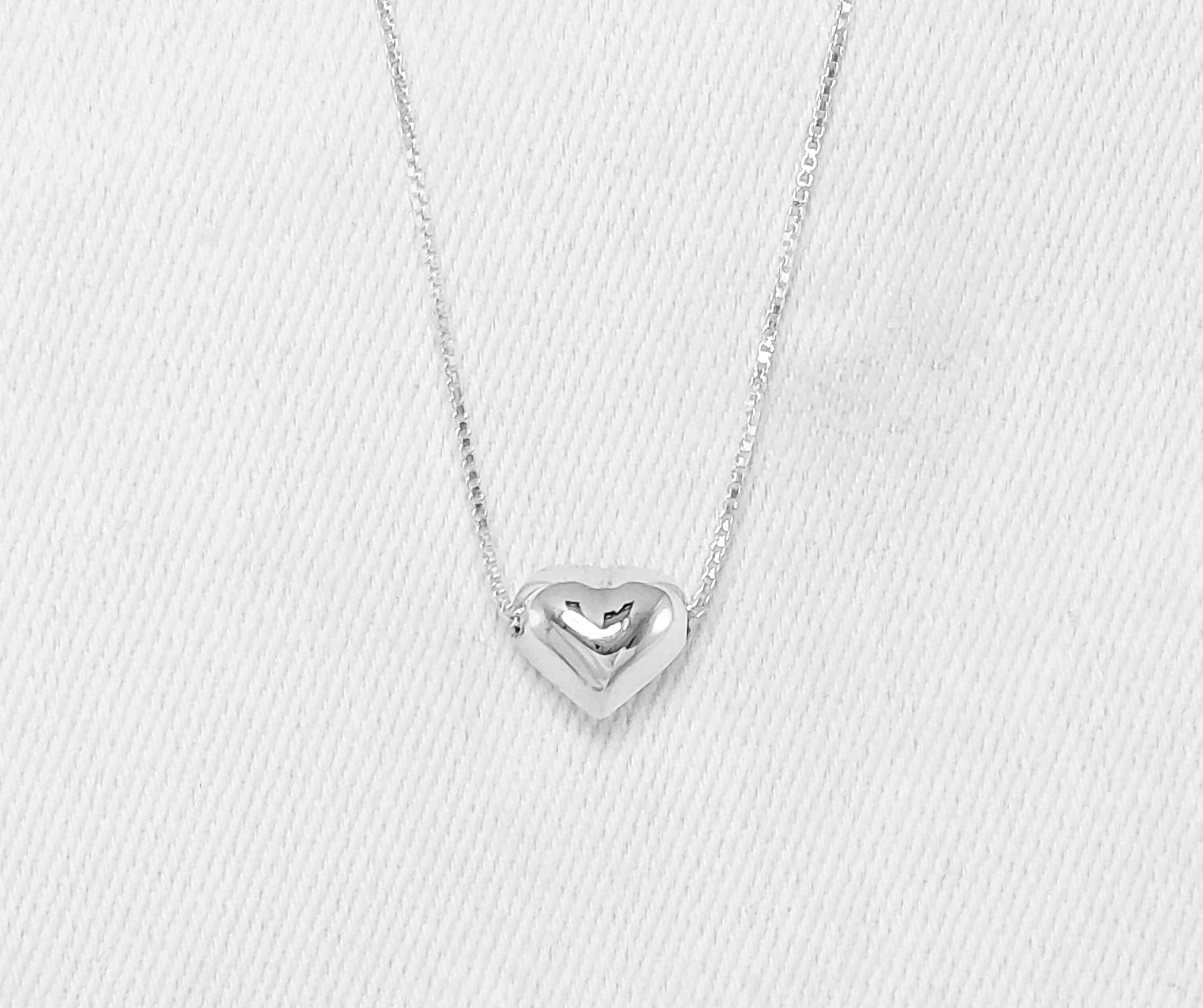 Sterling Silver Bubble Heart Necklace