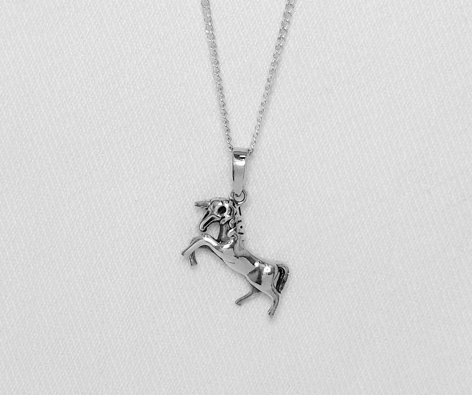 Sterling Silver Unicorn Charm or Pendant 