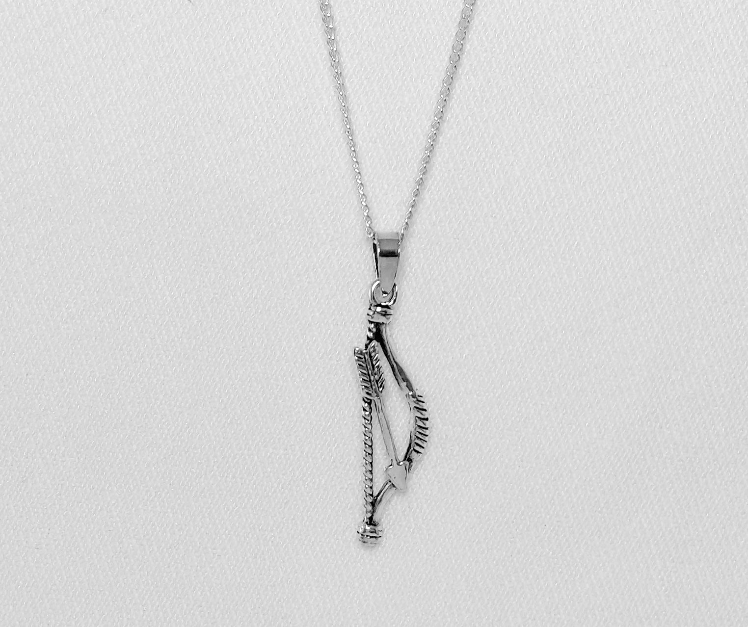 Sterling Silver Bow and Arrow Pendant