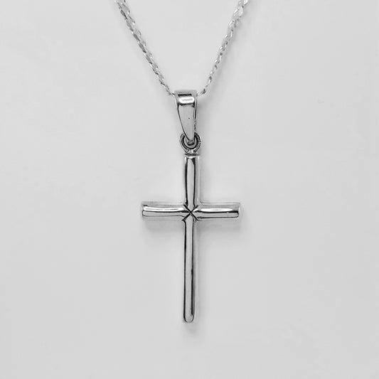 Sterling Silver Cross Pendant - Chunky Design
