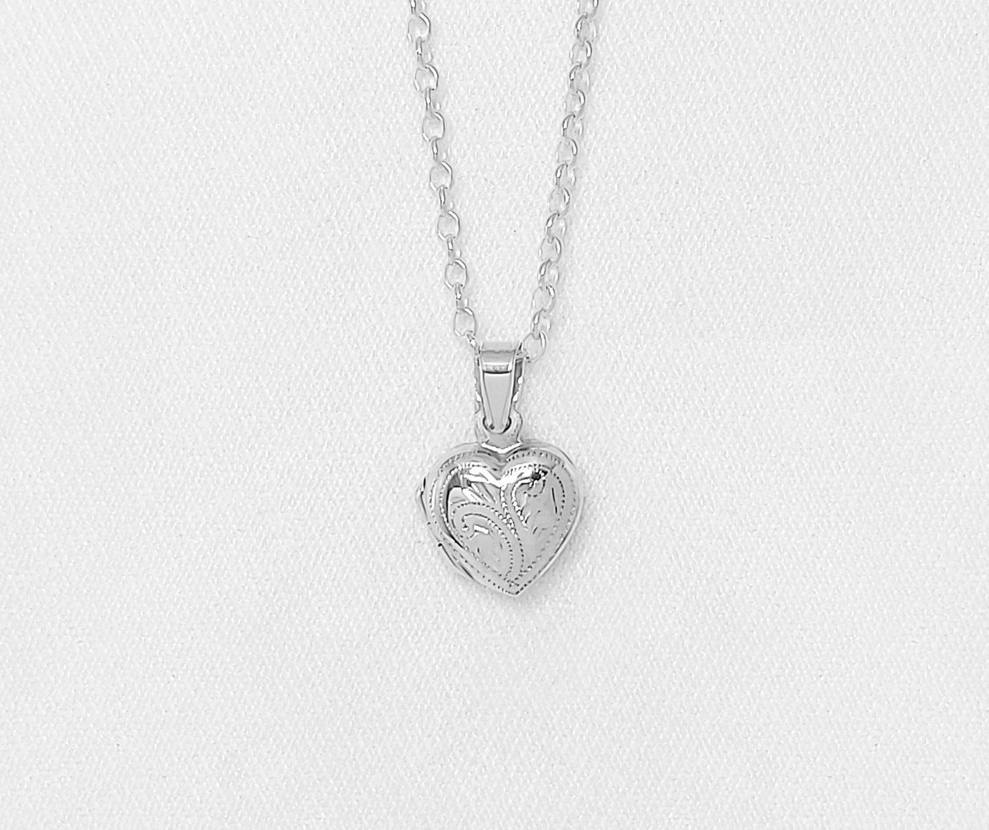 sterling silver heart locket.