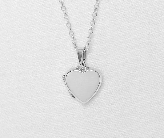 sterling silver heart locket.