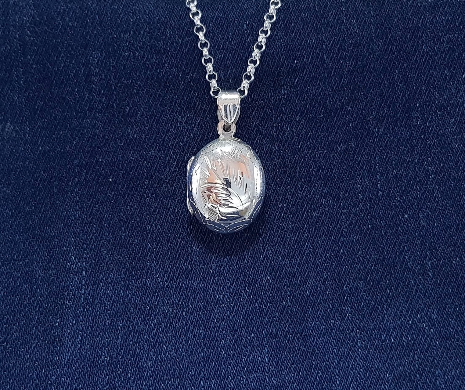 Silver Oval Locket with Engraving