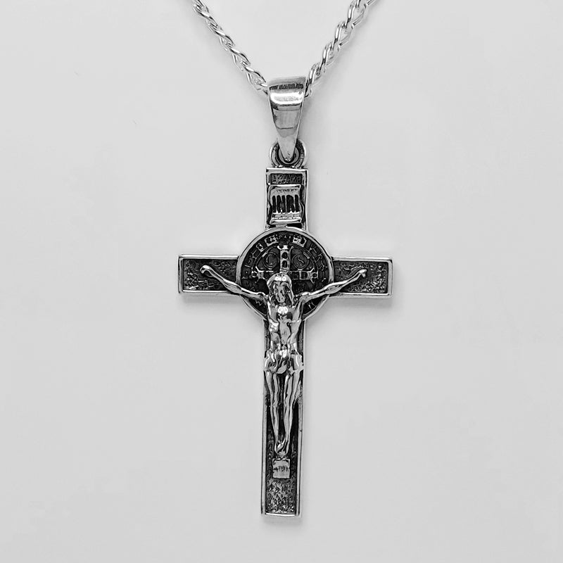 Sterling Silver St Benedicts Cross Pendant