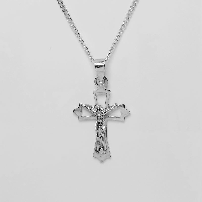 Sterling Silver Crucifix Pendant- Small