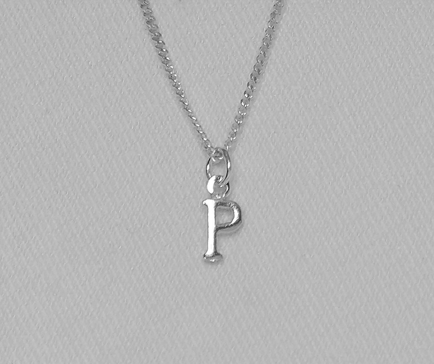 Sterling Silver P Initial Pendant