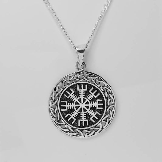 Sterling Silver Viking Compass Pendant 