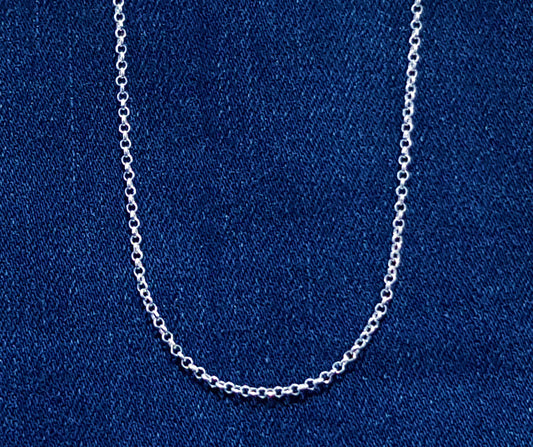 Sterling Silver Chain. Rolo or Belcher Style