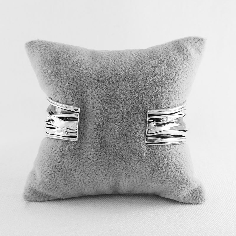 Sterling Silver Tapered Elephant Cuff Bangle