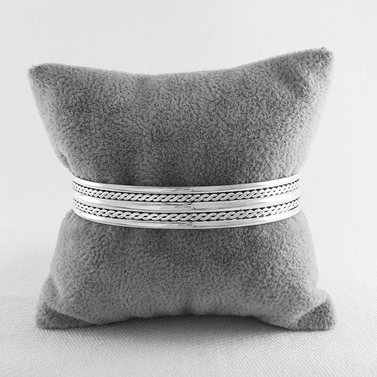 Sterling Silver Cuff Bangle For Men - Balinese Design