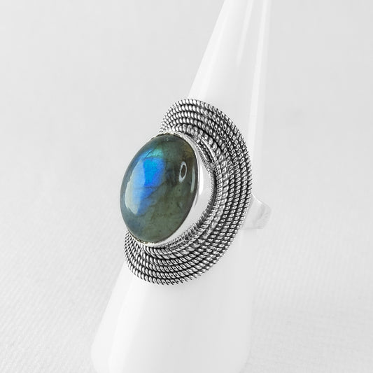 Sterling Silver Labradorite  Ring