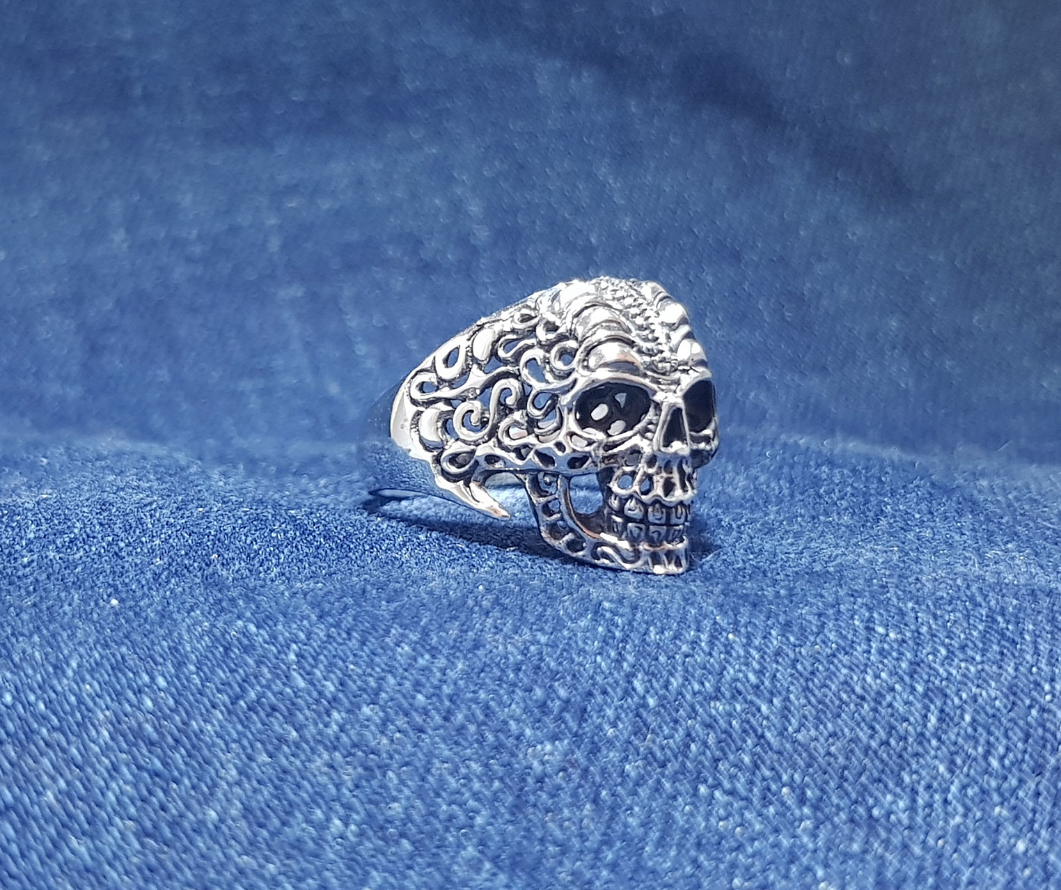Gothic Skull Ring Sterling Silver Rings For Men