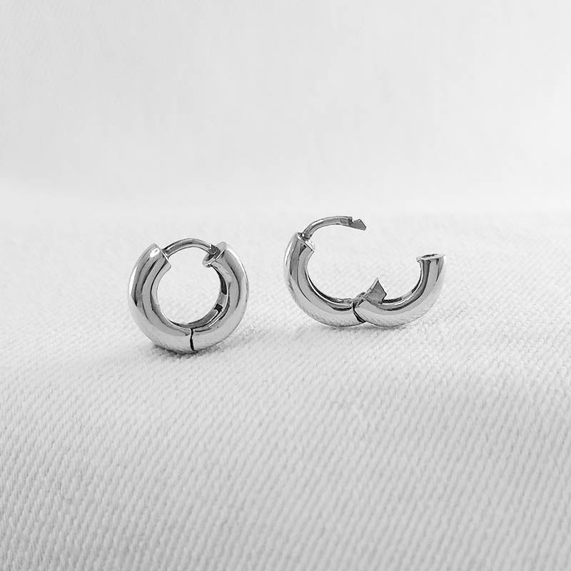 Sterling Silver Huggie Hoop Earrings