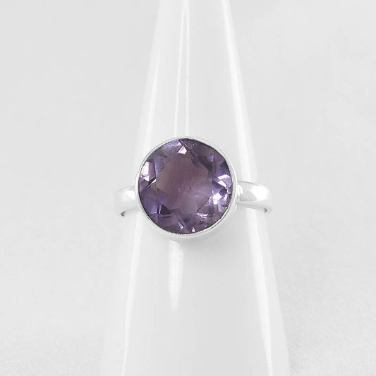 Faceted Amethyst Ring