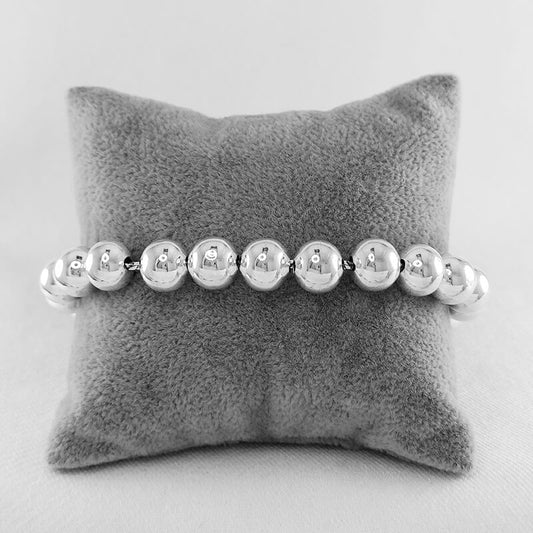 Sterling Silver Chunky Bracelet - Ball Bead Design