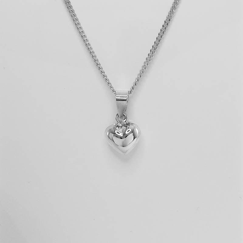 Sterling Silver Bubble Heart Charm - Small